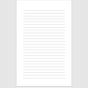 Notebook template - Design1A - Wide-lined with border