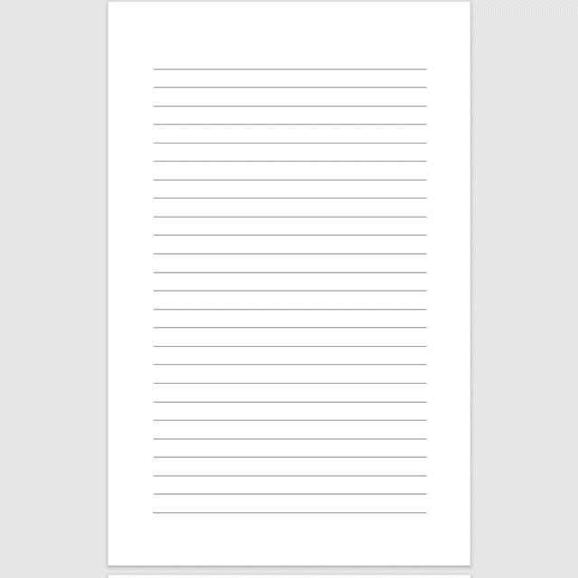 Notebook template - Design1A - Wide-lined with border