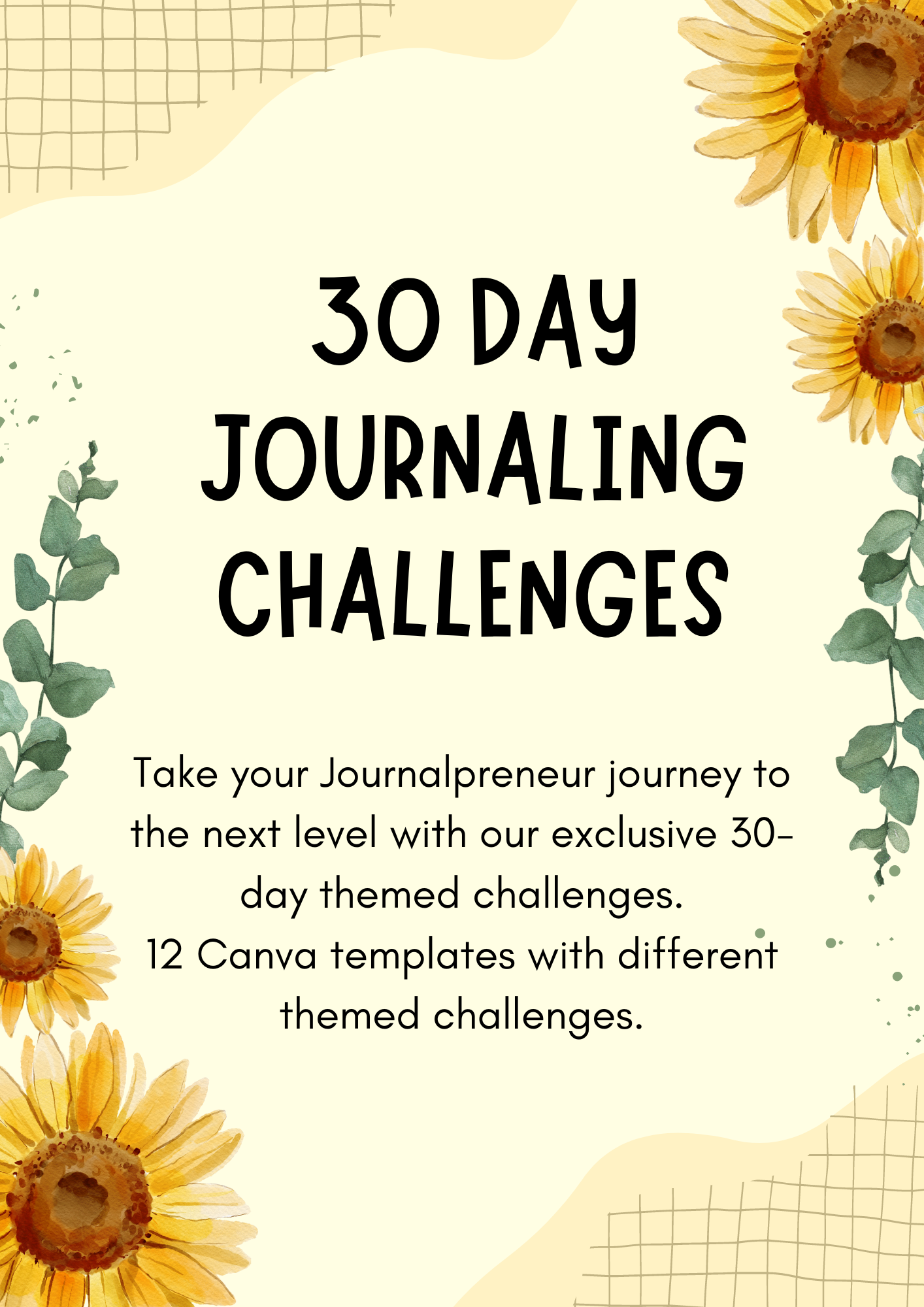 30-Day Journaling Challenge Templates Pack